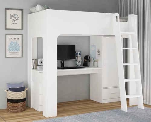 White wood finish high - high, sleeper