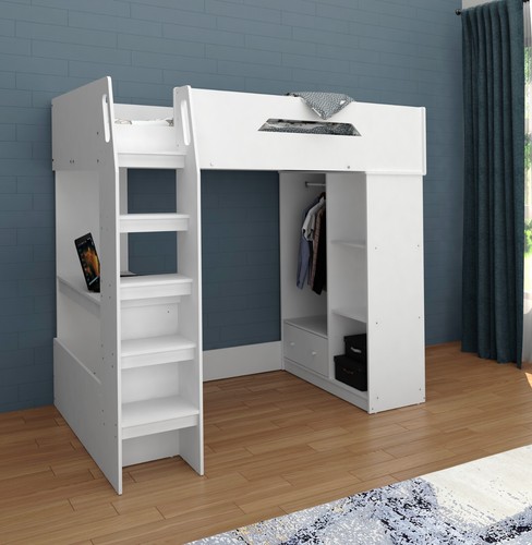 Single high sleeper bed with - high,