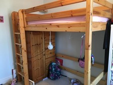 Kids Flexa Pine Bed with 2